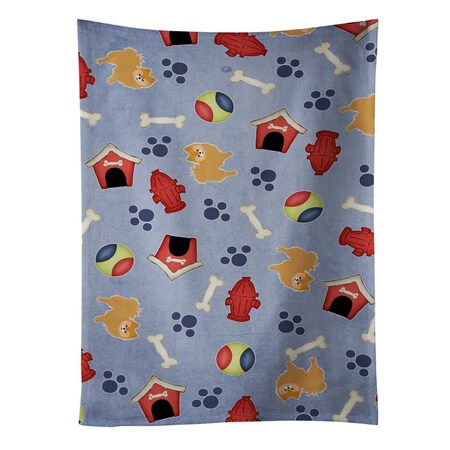 Carolines Treasures Dog House Collection Red Pomeranian Kitchen Towel BB4110KTWL